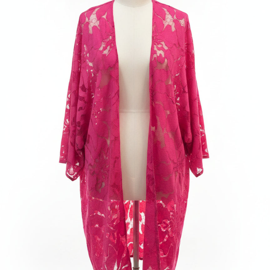 Anne Klein · Kimono · OS · Hot Pink