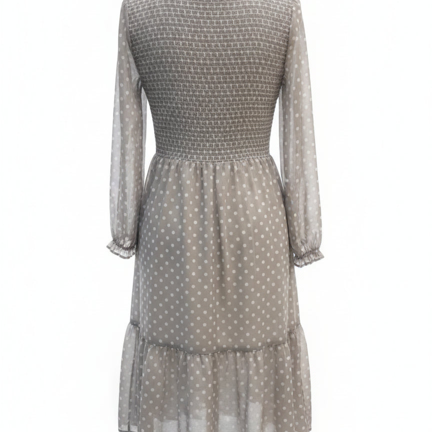 The Clothes Rack · Mad About Style · M · Gray/White Polka Dot