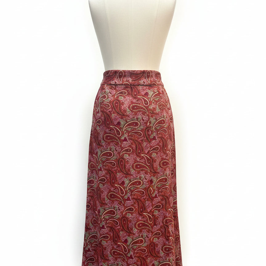 Chris&Banks · Paisley Maxi Skirt · 14 · GarnetGreen