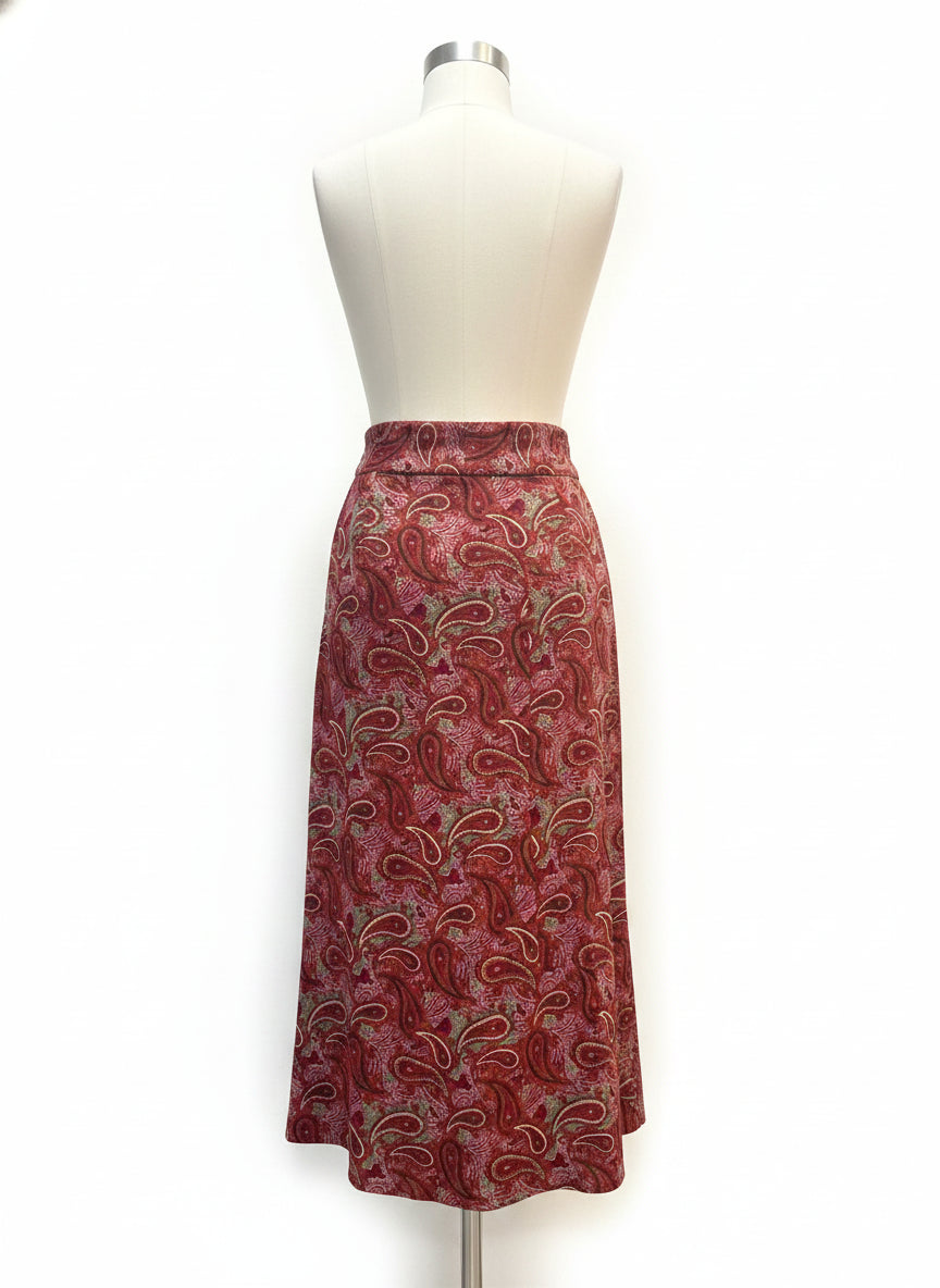Chris&Banks · Paisley Maxi Skirt · 14 · GarnetGreen