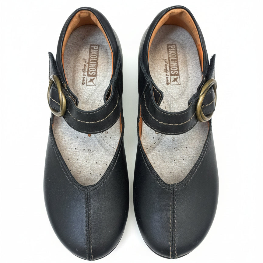 Pikolinos · Granada Mary Janes · 7 · Black/Tan