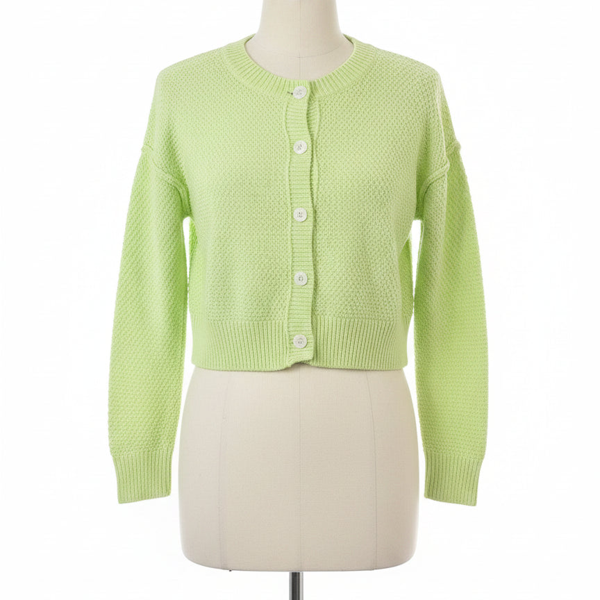 JessicaSimpson · Button Up Cardigan · Medium · BrightGreen
