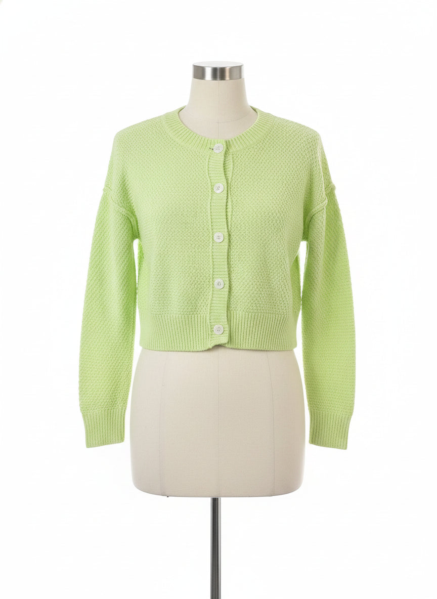 JessicaSimpson · Button Up Cardigan · Medium · BrightGreen