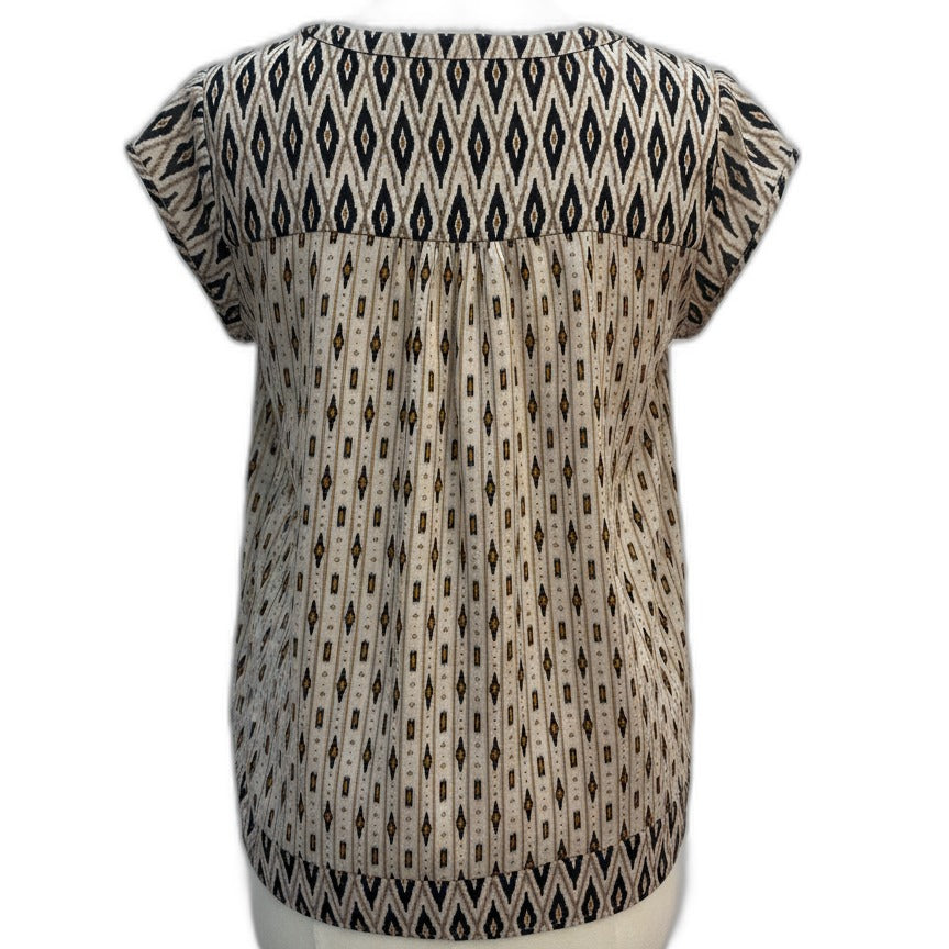 DR2 · Cap Sleeve Top · Medium · Beige, Black