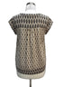DR2 · Cap Sleeve Top · Medium · Beige, Black