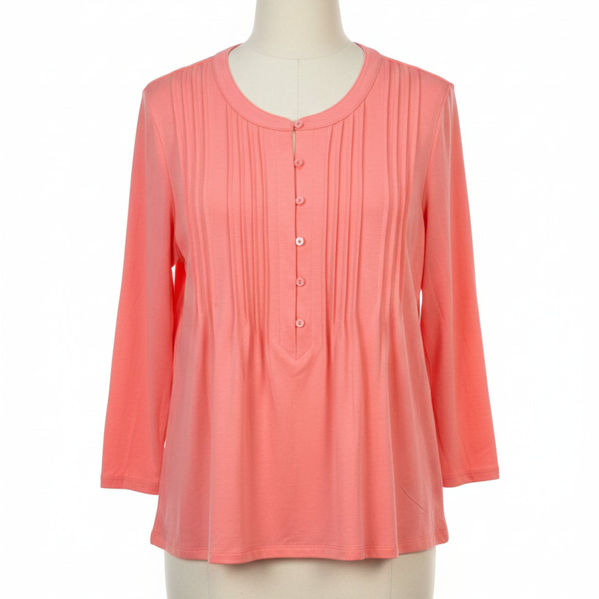 Lands' End · 3/4 Sleeve · Medium · Coral