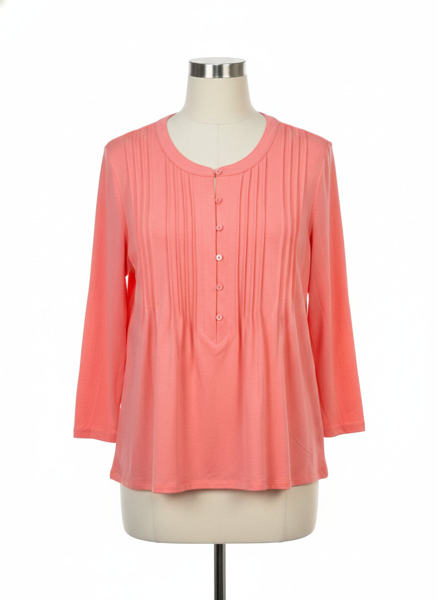 Lands' End · 3/4 Sleeve · Medium · Coral