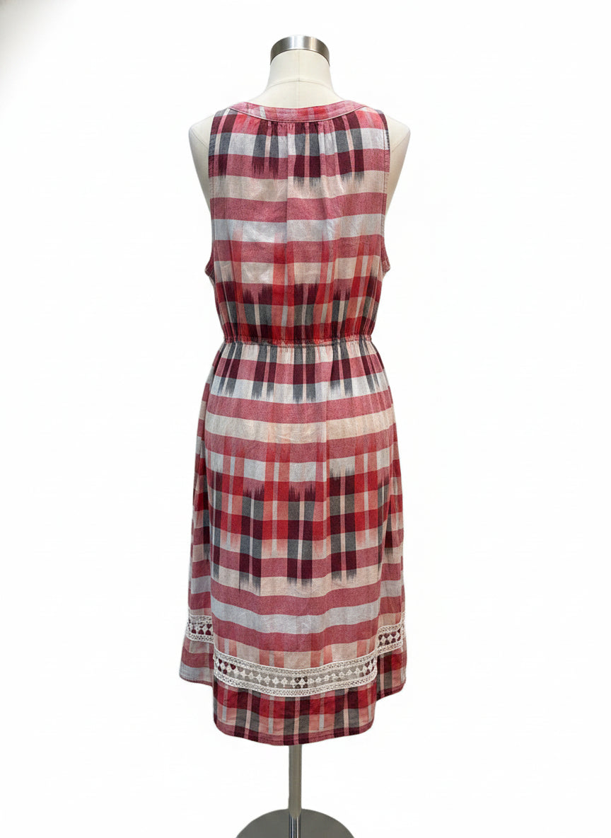 Lucky Brand · Sleeveless Dress · Large · RedMulti