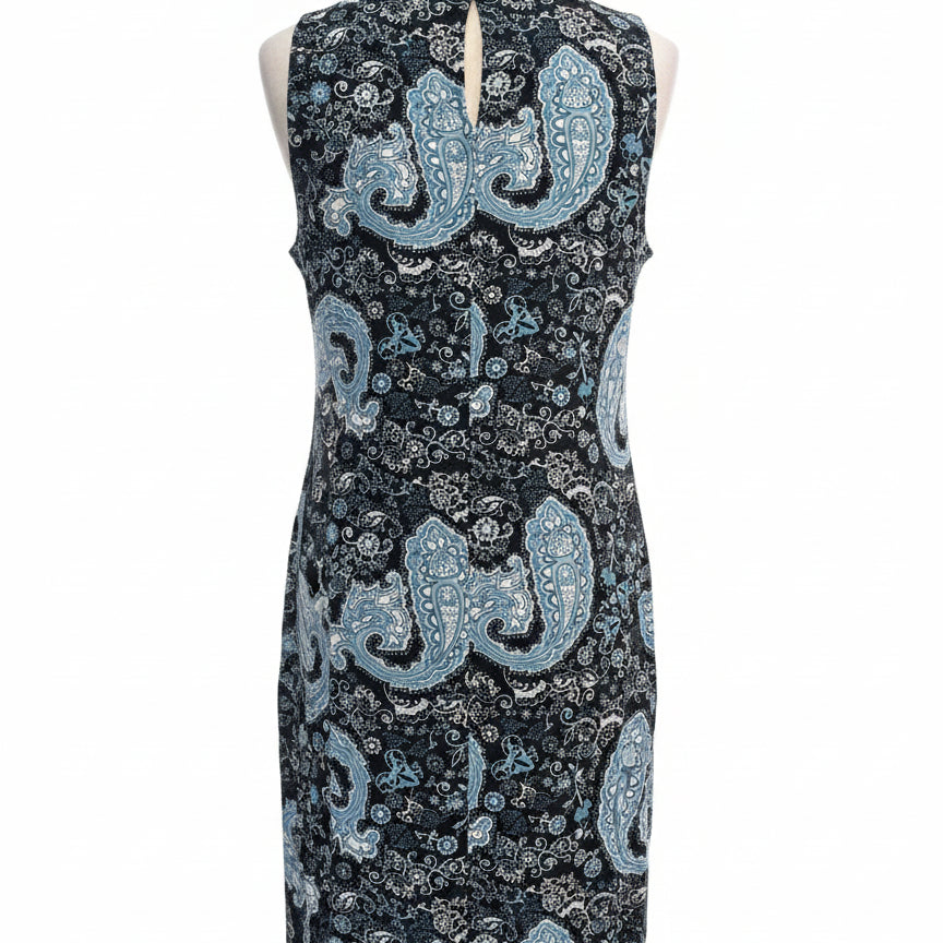Wind River · Sleeveless Dress · Large · BlackBlue Paisley