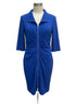 Joseph Ribkoff · BodyCon Ruched Detail · 10 · Blue