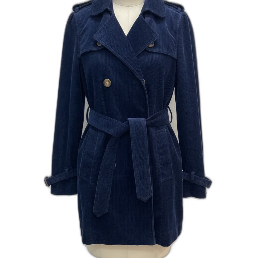 L.L.Bean · Belted Double Breasted · Small · Navy