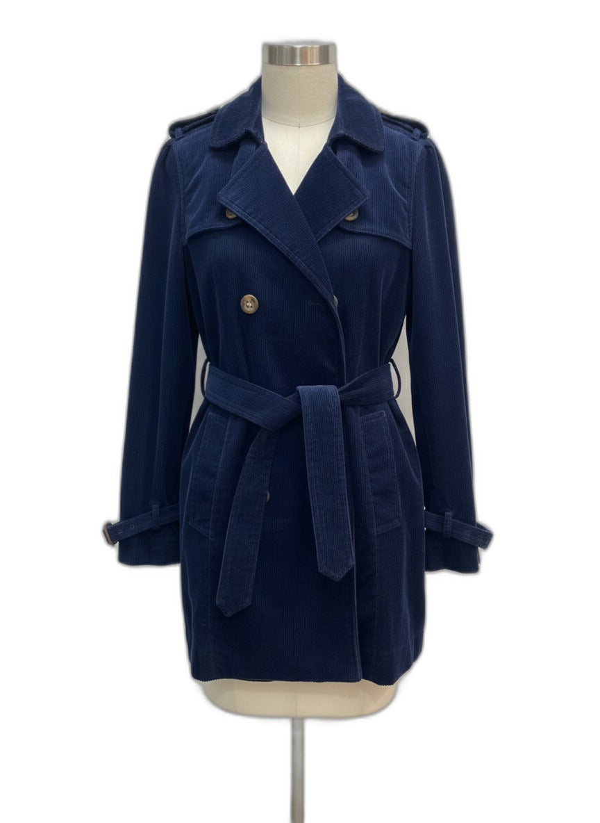L.L.Bean · Belted Double Breasted · Small · Navy