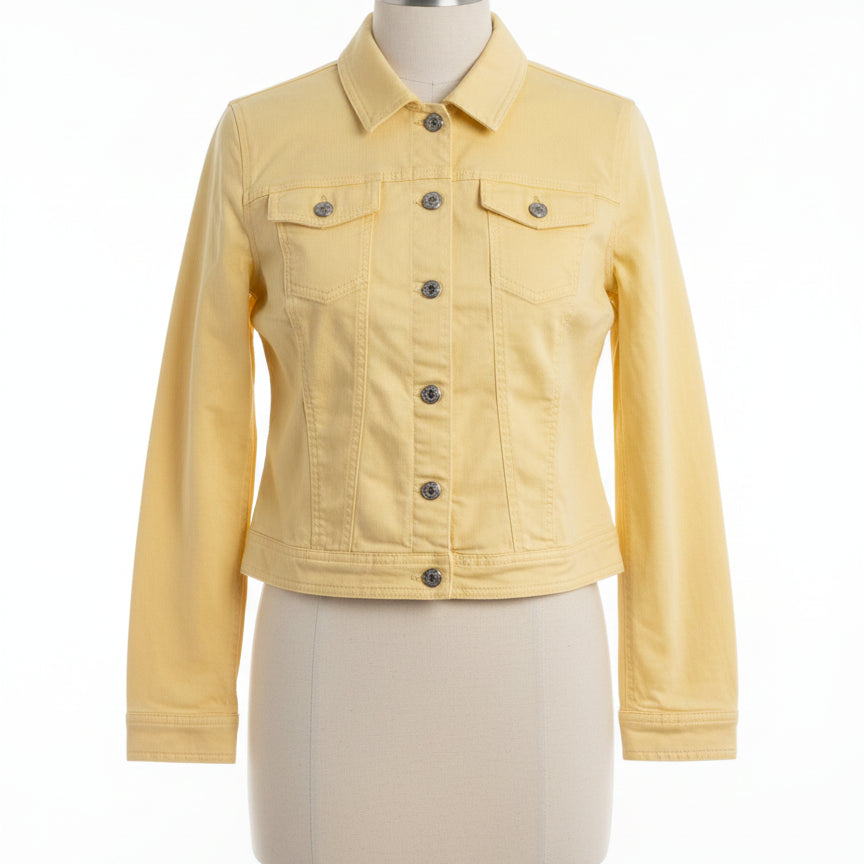 Talbots · Jean Jacket · Medium · Butter