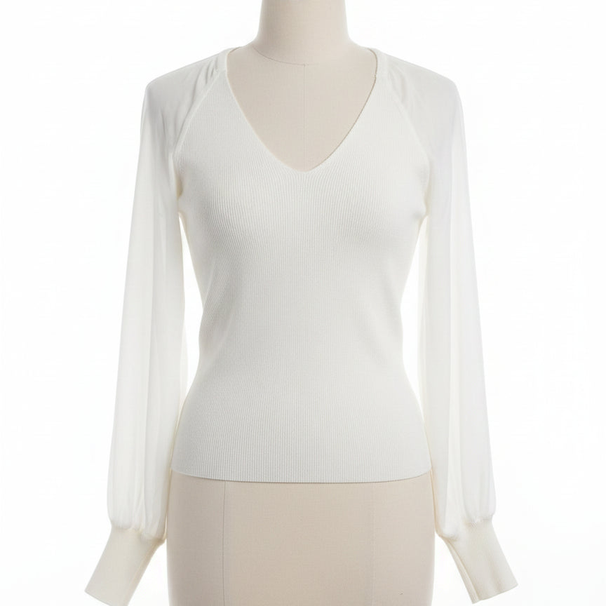 DKNY · Knit Top · Medium · Cream