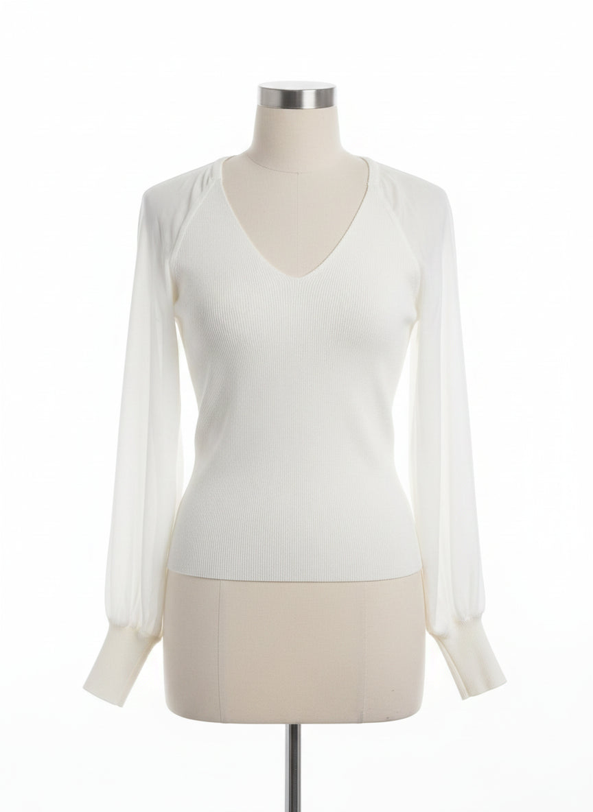 DKNY · Knit Top · Medium · Cream