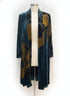 Chico's · Open Drape Velvet Burnout Cardigan · Medium · Dark Teal