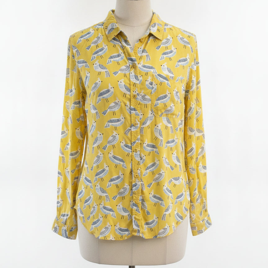 BeachLunchLounge · Bird print · XLarge · Yellow/White