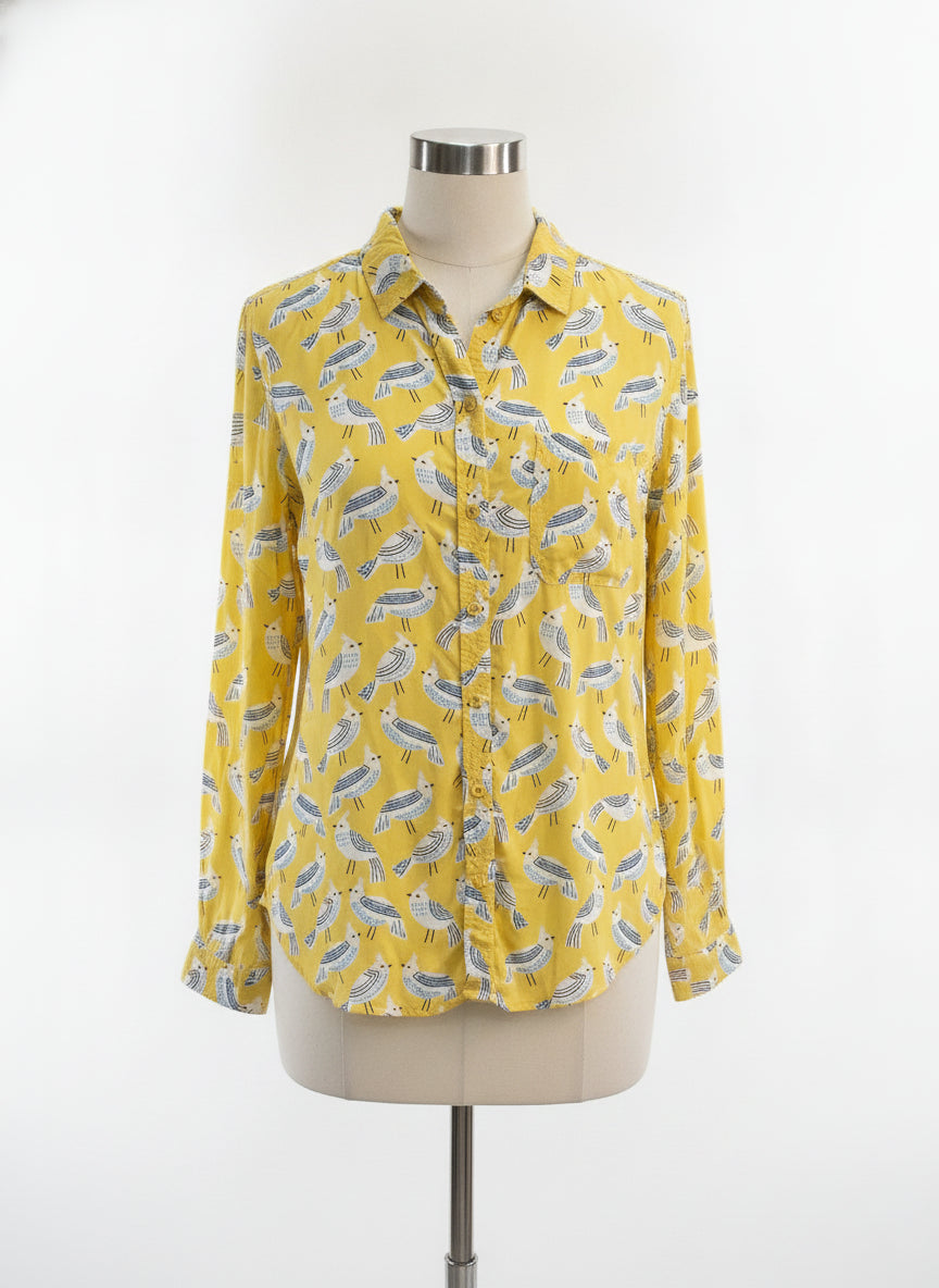 BeachLunchLounge · Bird print · XLarge · Yellow/White