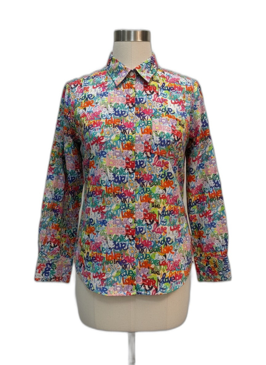 APNY · Love pattern · XLarge · WhiteMulti
