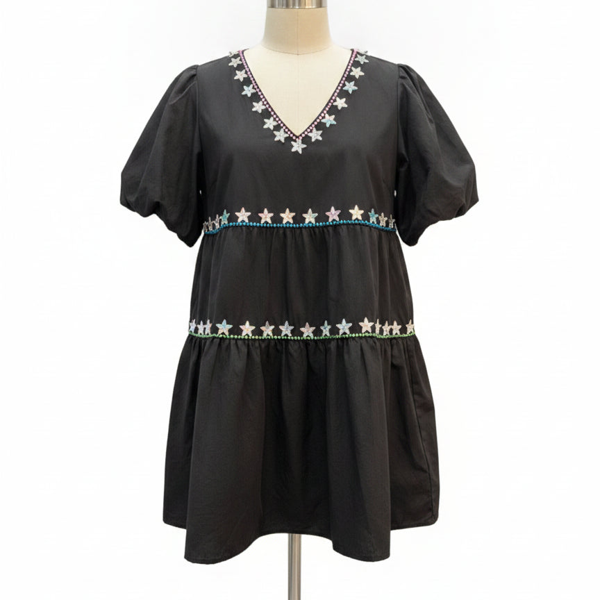Queen of Sparkles · Queen of Hearts Dress · Large · Black / White