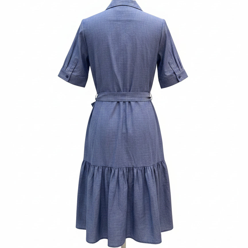 Calvin Klein · ShortSleeve Dress · 6 · Chambray