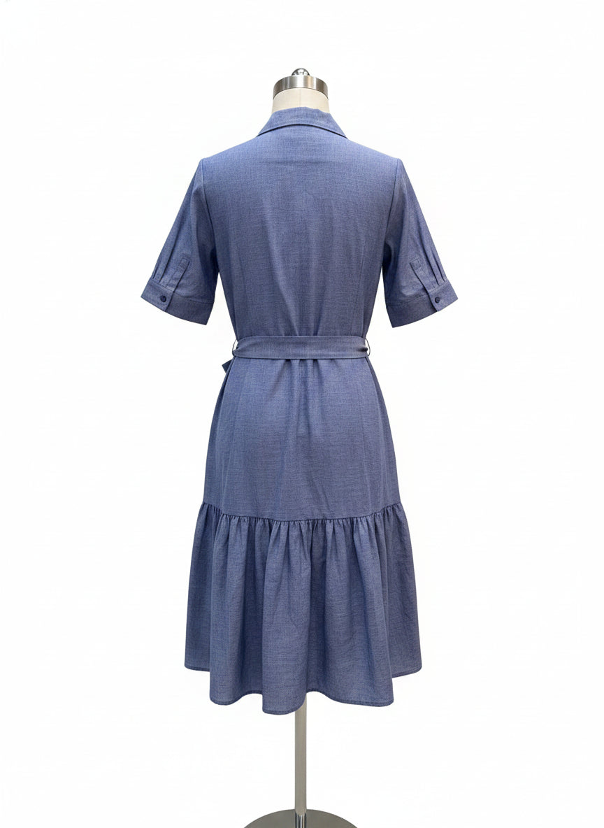 Calvin Klein · ShortSleeve Dress · 6 · Chambray