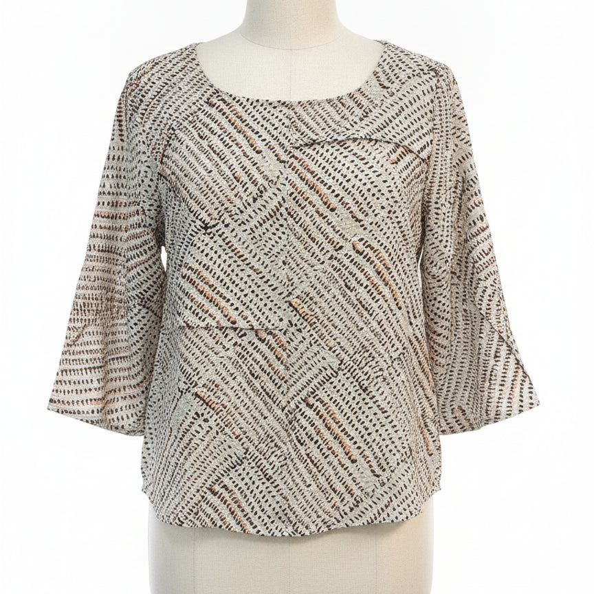 Habitat · Dolman Sleeve Top · Large · SageBlack Raven Blend