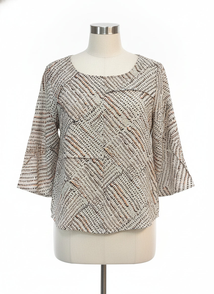 Habitat · Dolman Sleeve Top · Large · SageBlack Raven Blend
