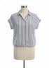 Madewell · Cap Sleeve Top · Large · BlueWhite Striped