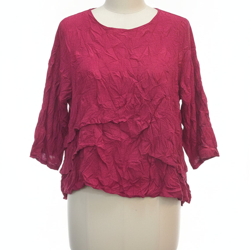 Chalet · Crinkle Texture · Large · Fuchsia