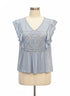 Lucky Brand · Boho Top · Medium · Light Blue