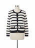 Adrianna Papell · Button Up Cardigan · Small · Navy/White