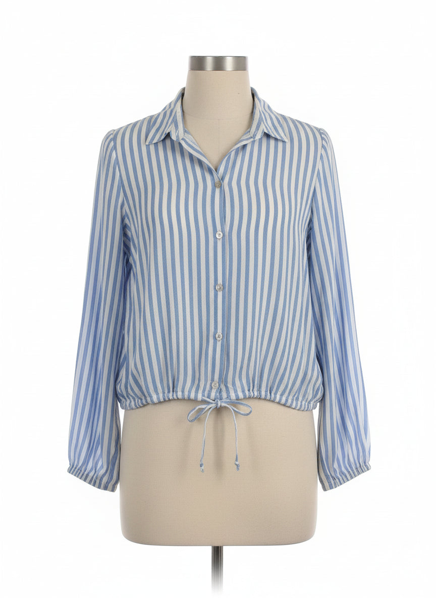 BeachLunchLounge · LongSleeve Shirt · Small · Blue/White Striped