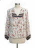 Anthropologie · Blue Tassel Lace Trim · Small · White Floral