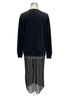 Lili Sidonio · Zip Up Cardi/Jacket w/Mesh Drape Detail · XSmall · Black
