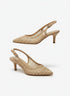 Calvin Klein · Strap Back Kitten Heel · 7.5 · Tan