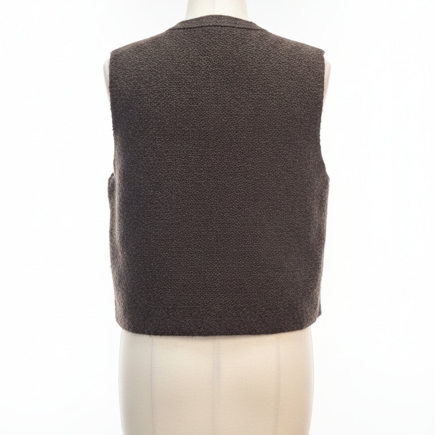 J. Jill · Cableknit vest · XLarge · Moss