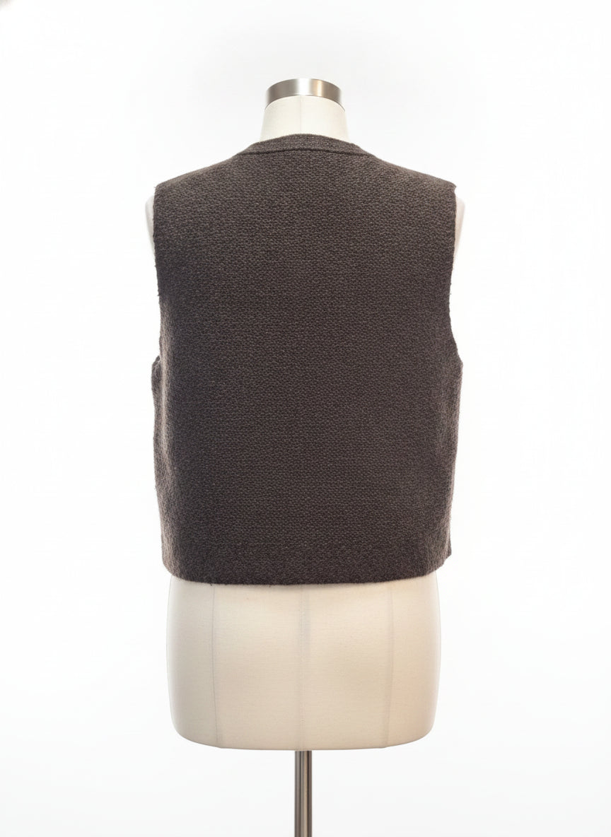 J. Jill · Cableknit vest · XLarge · Moss