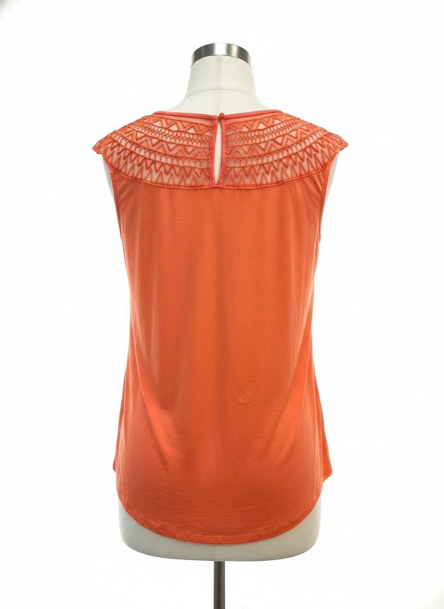 Ashley Stewart · Boho Top · 2X/3X · Coral