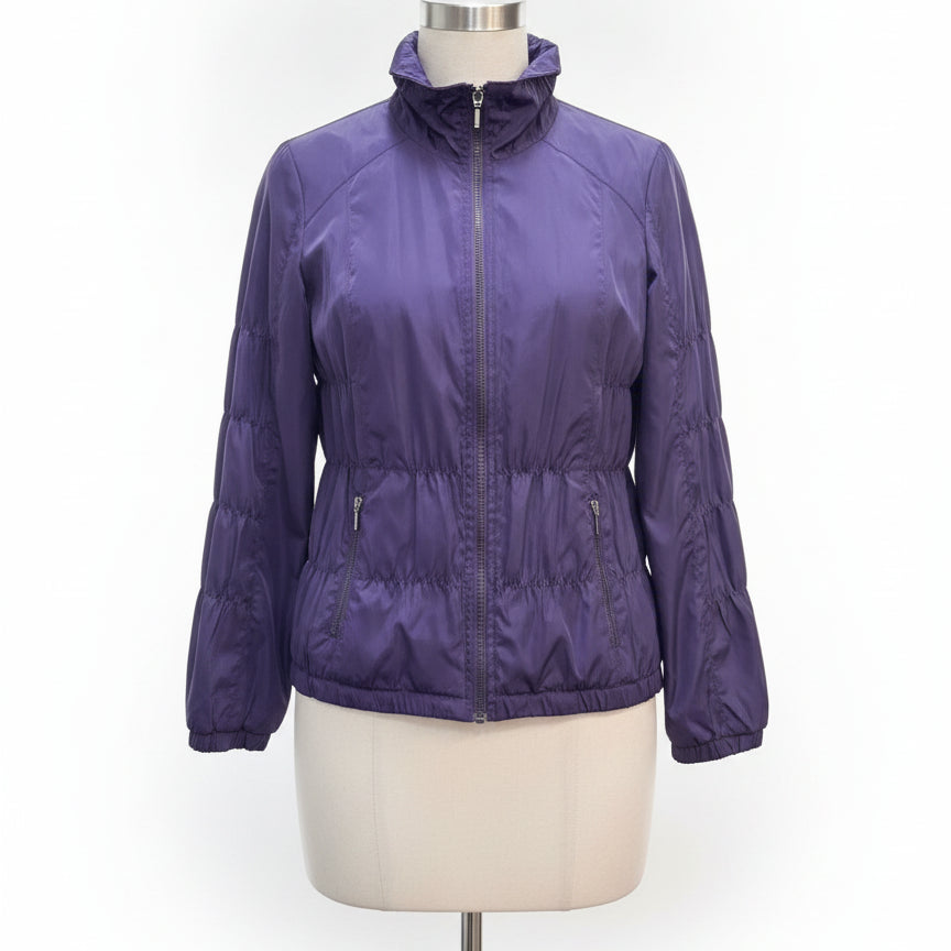 Chico's · Zip Up Jacket Plum Smocked · Small · Plum