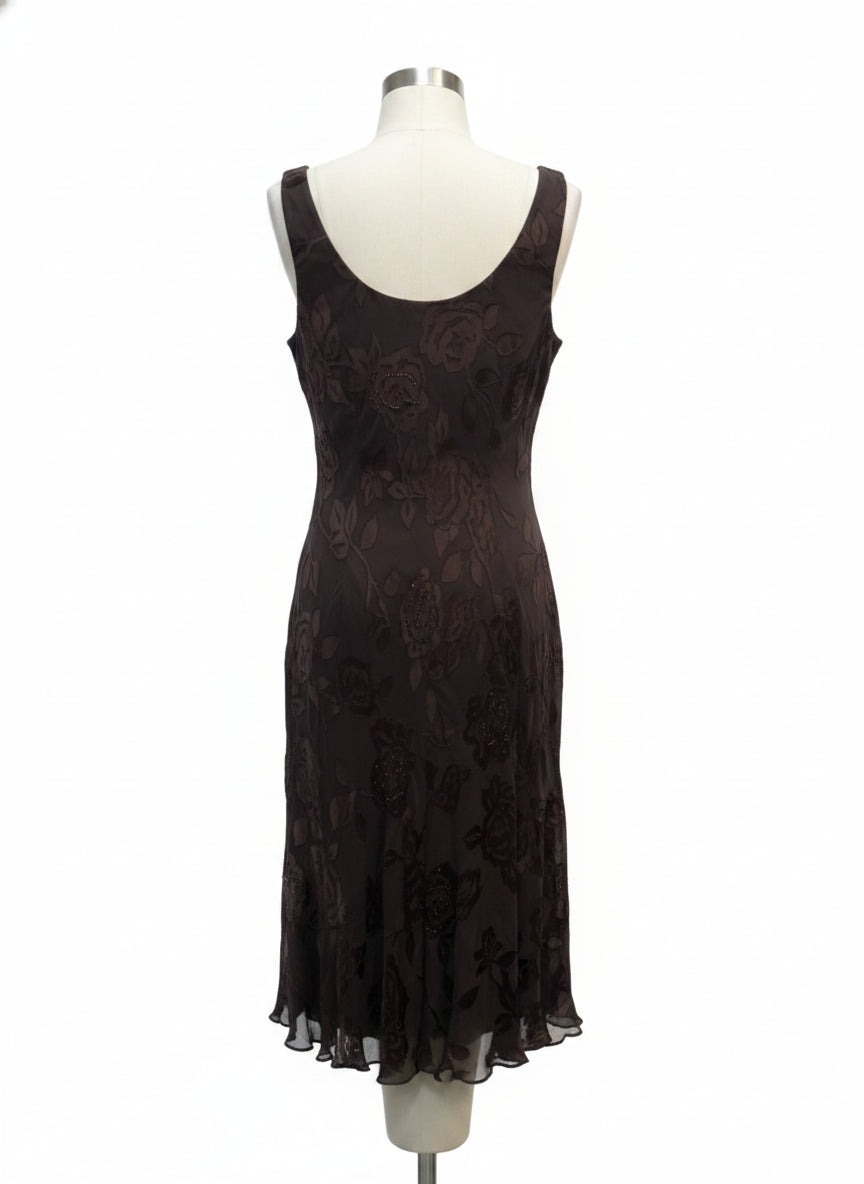 Alex Evenings · Sleeveless Dress · 16 · Chocolate