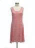 Sundance · Calpurnia Striped Sleeveless Dress W/ Slip · XLarge · CoralCream