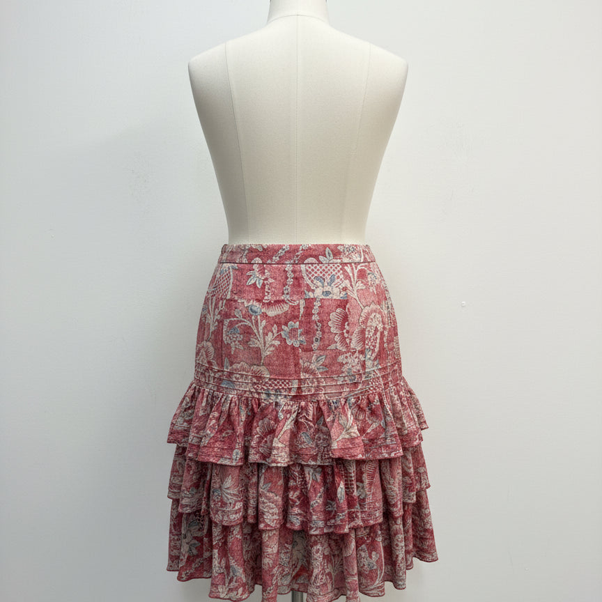 Ralph Lauren · Ralph Lauren · Boho Layered Floral Skirt · 6 · BrickCream · 6 · BrickCream