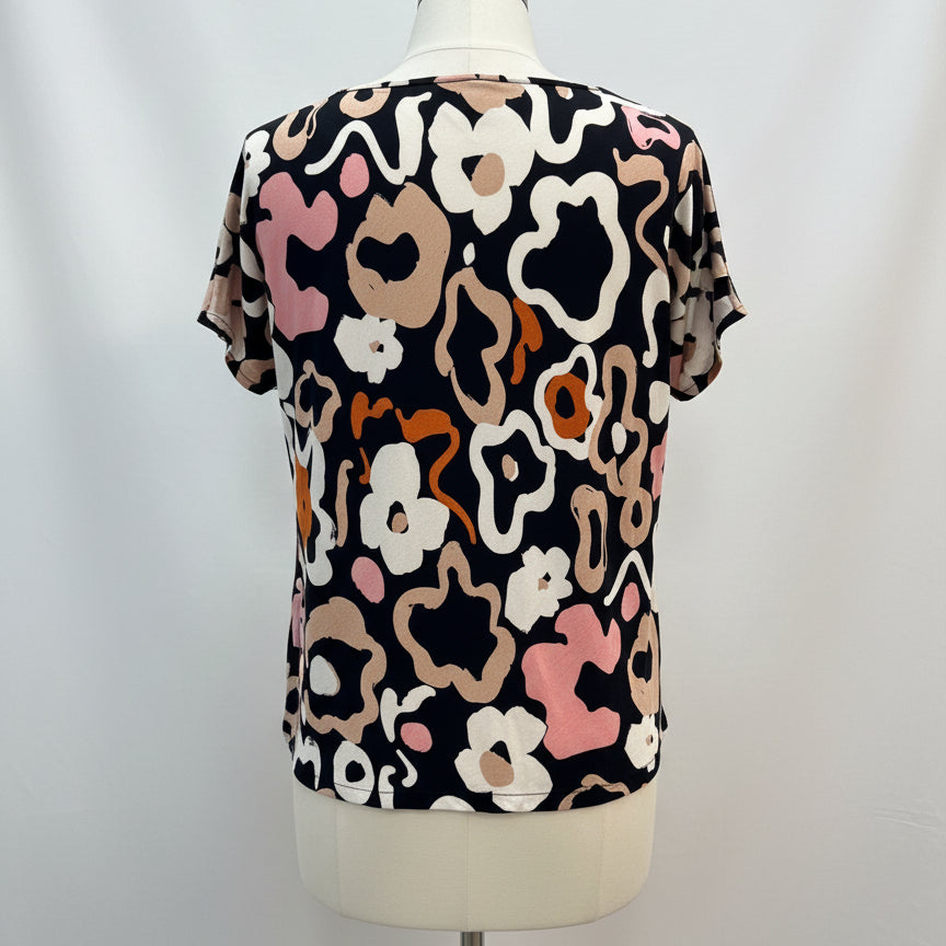 Masai · Cap Sleeve Top · 1X · BlackCream