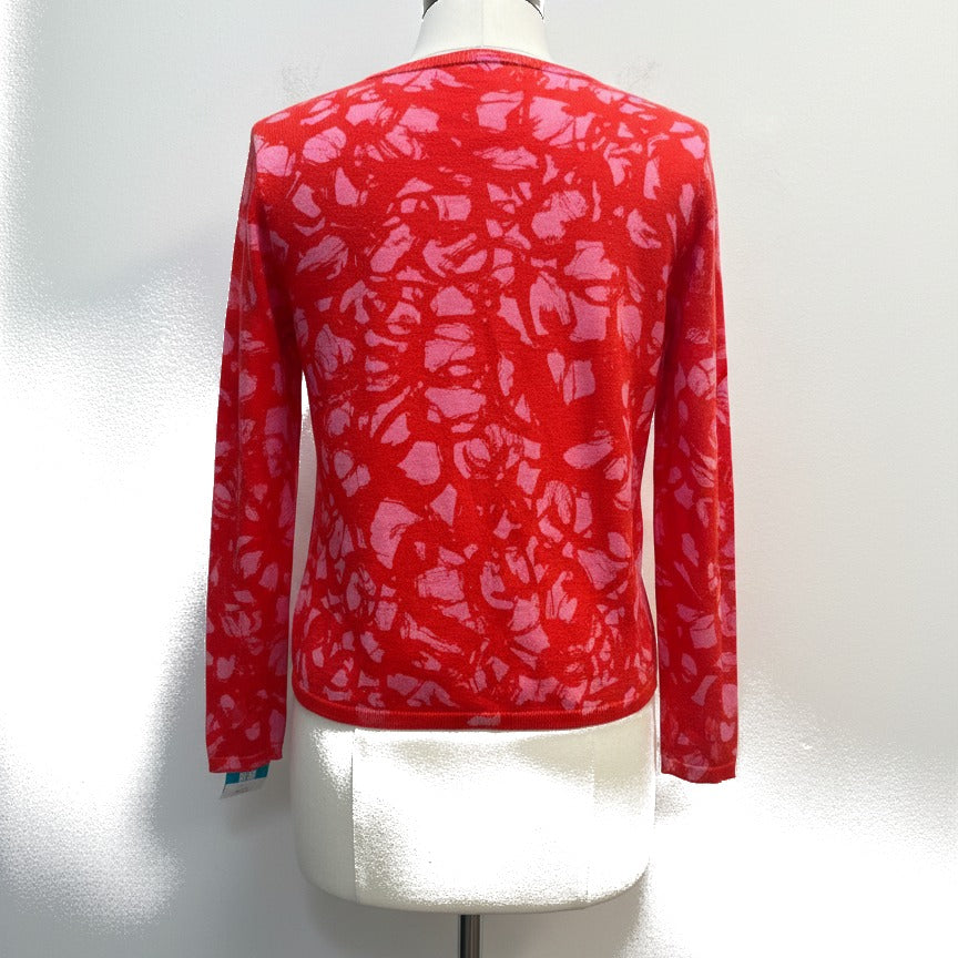 CAbi · Button Up Cardigan · Large · PinkRed
