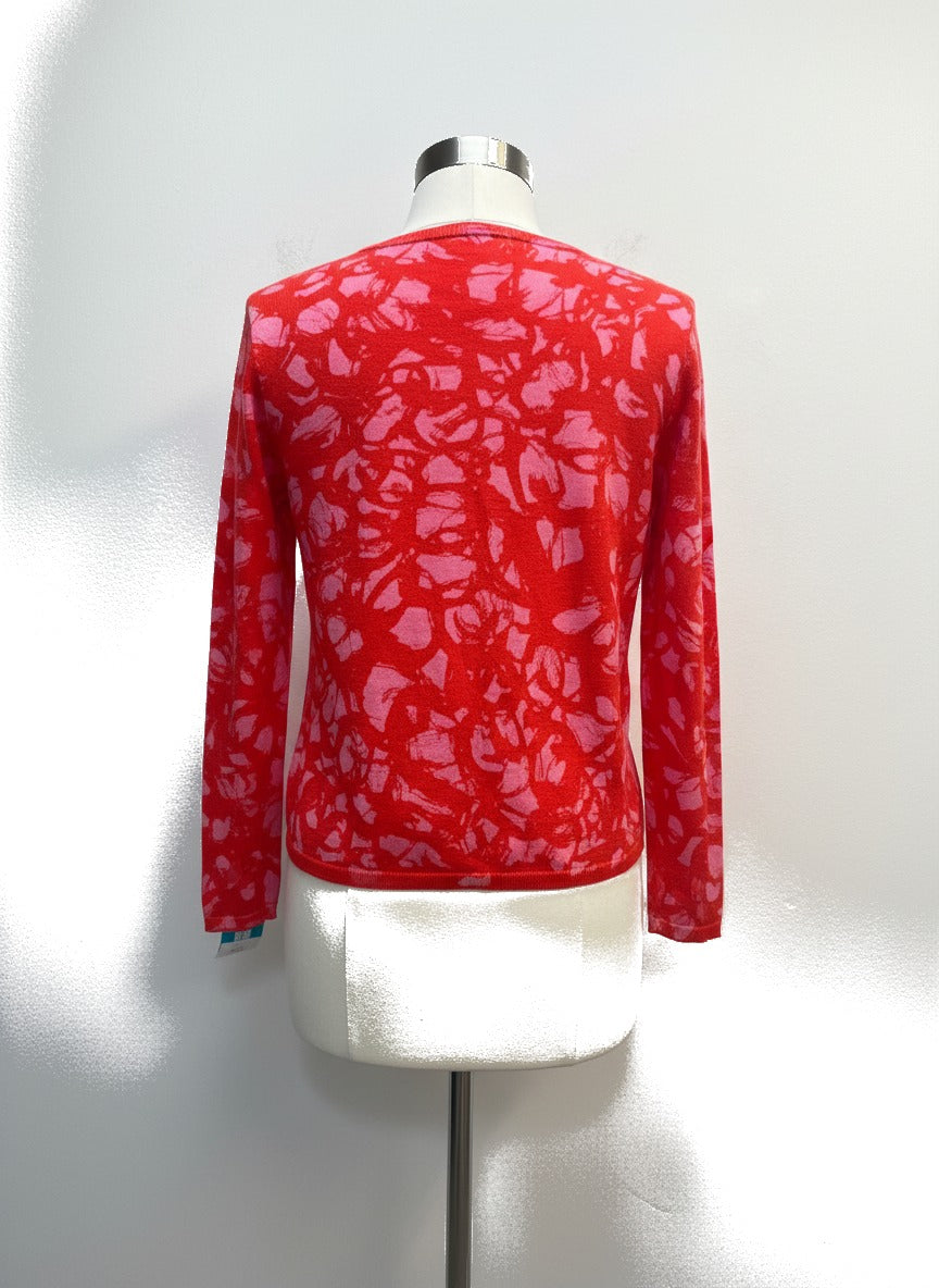CAbi · Button Up Cardigan · Large · PinkRed