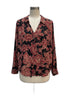 Maurices · LongSleeve Top Gold Detail · XLarge · Black Burgundy Paisley