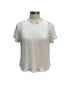 Nanette Lepore · Pleated Flutter Sleeve Top · Medium · White