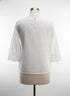 Anthropologie · Blue Tassel White Lace Poplin Blouse · Small · White Eyelet