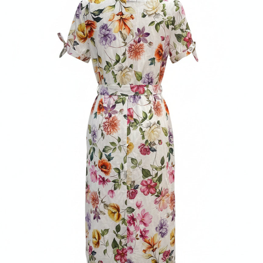Zara · Belted Dress · XSmall · WhiteFloral